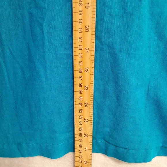 Stone + Stone Mens Short Sleeve Button Shirt Sz.M/Blue/Linen-Cotton - Picture 8 of 8